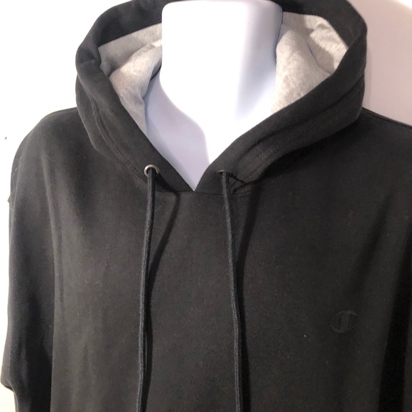 Champion Pullover Fleece Hoodie Black size X Large - Picture 7 of 11